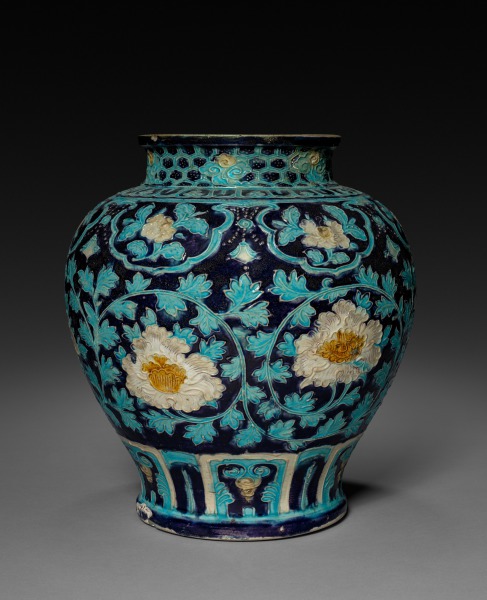 Jar with Chrysanthemum Decoration: Fahua Ware