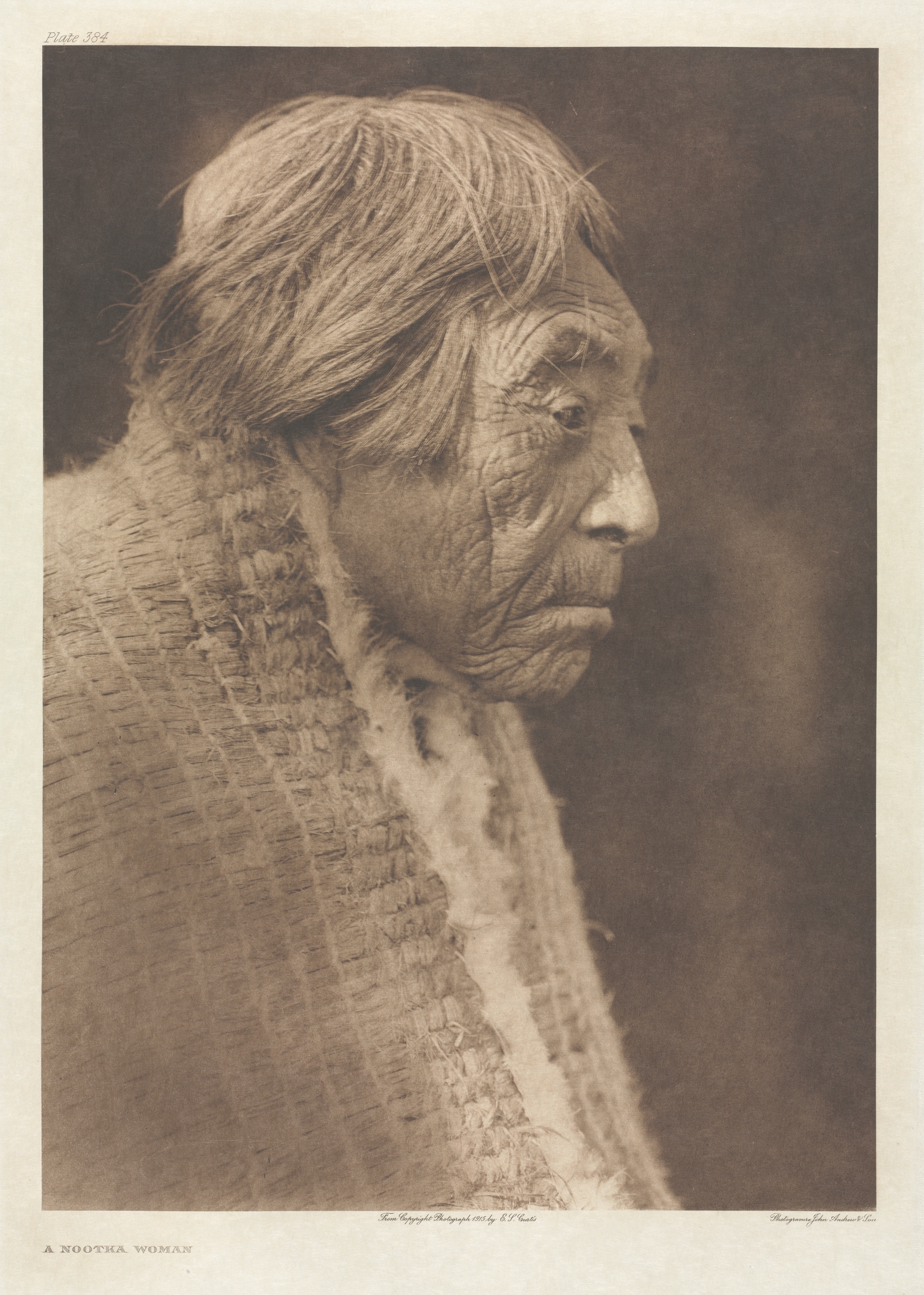 Portfolio XI, Plate 384: A Nootka Woman