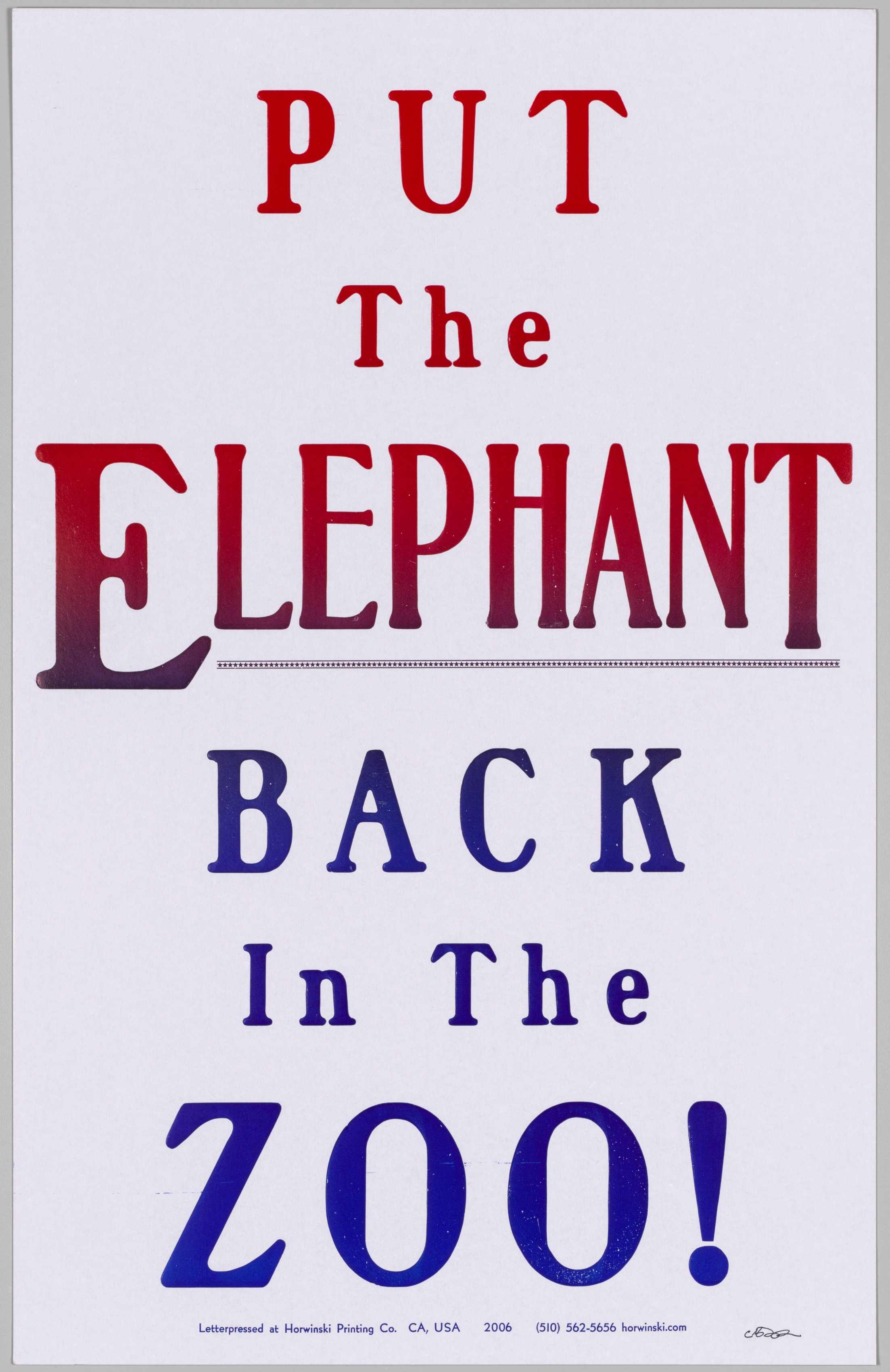 The Bad Air Smelled of Roses: Put the Elephant Back in the Zoo!