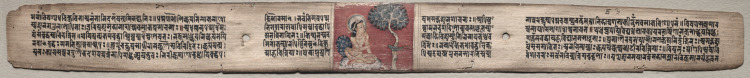 Sudhana and a parrot, folio 20 (recto) from a Gandavyuha-sutra (Scripture of the Supreme Array)