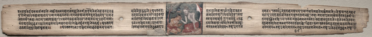 Sudhana and the rishi Bhishmottaranirgosha, folio 94 (recto) from a Gandavyuha-sutra (Scripture of the Supreme Array)