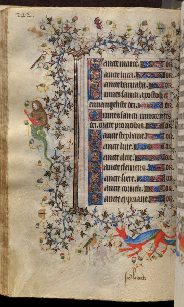 Hours of Charles the Noble, King of Navarre (1361-1425): fol. 121v, Text