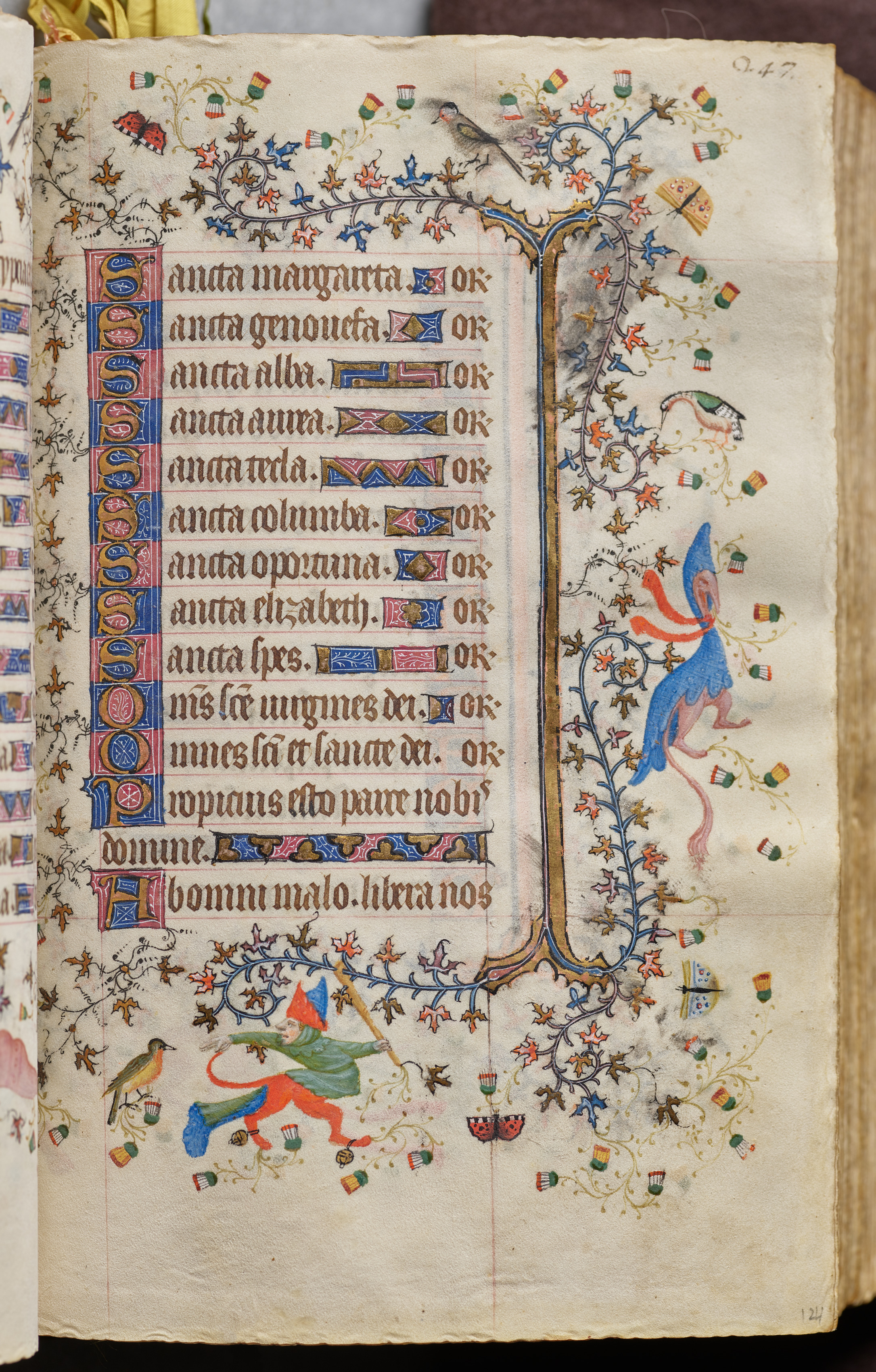 Hours of Charles the Noble, King of Navarre (1361-1425): fol. 124r, Text