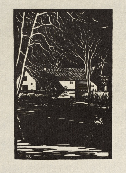 Twelve Wood Engravings by Robert Gibbings: Plate 1, The Mill