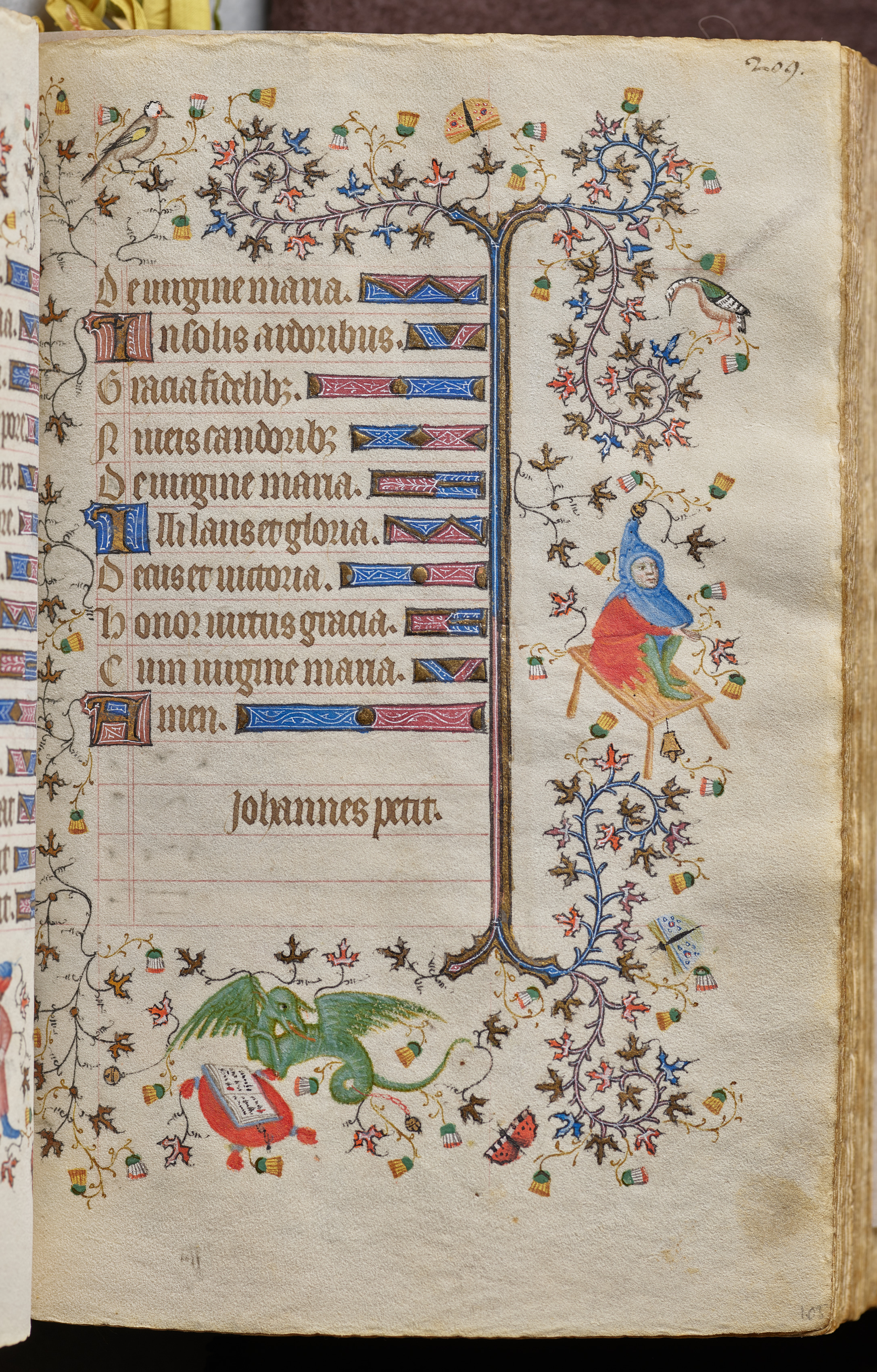 Hours of Charles the Noble, King of Navarre (1361-1425): fol. 105r, Text