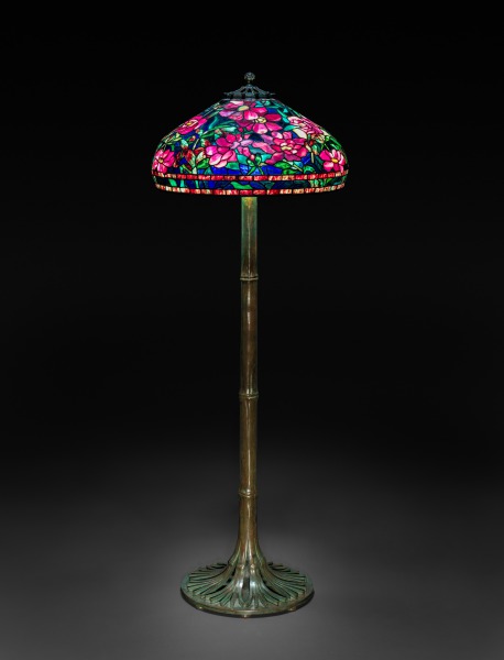 Peony Floor Lamp with a Bamboo Base