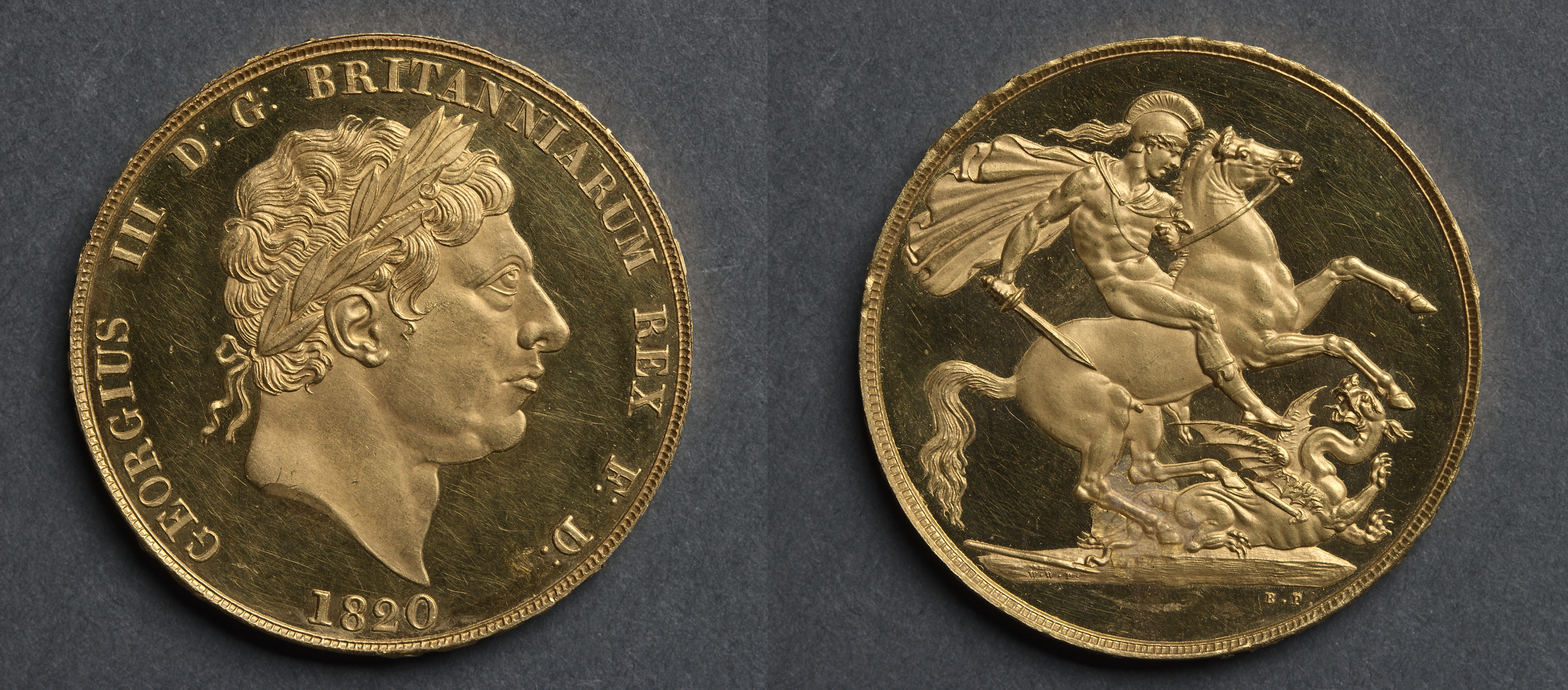 Two Pound Piece: George III (obverse); St. George and the Dragon (reverse)