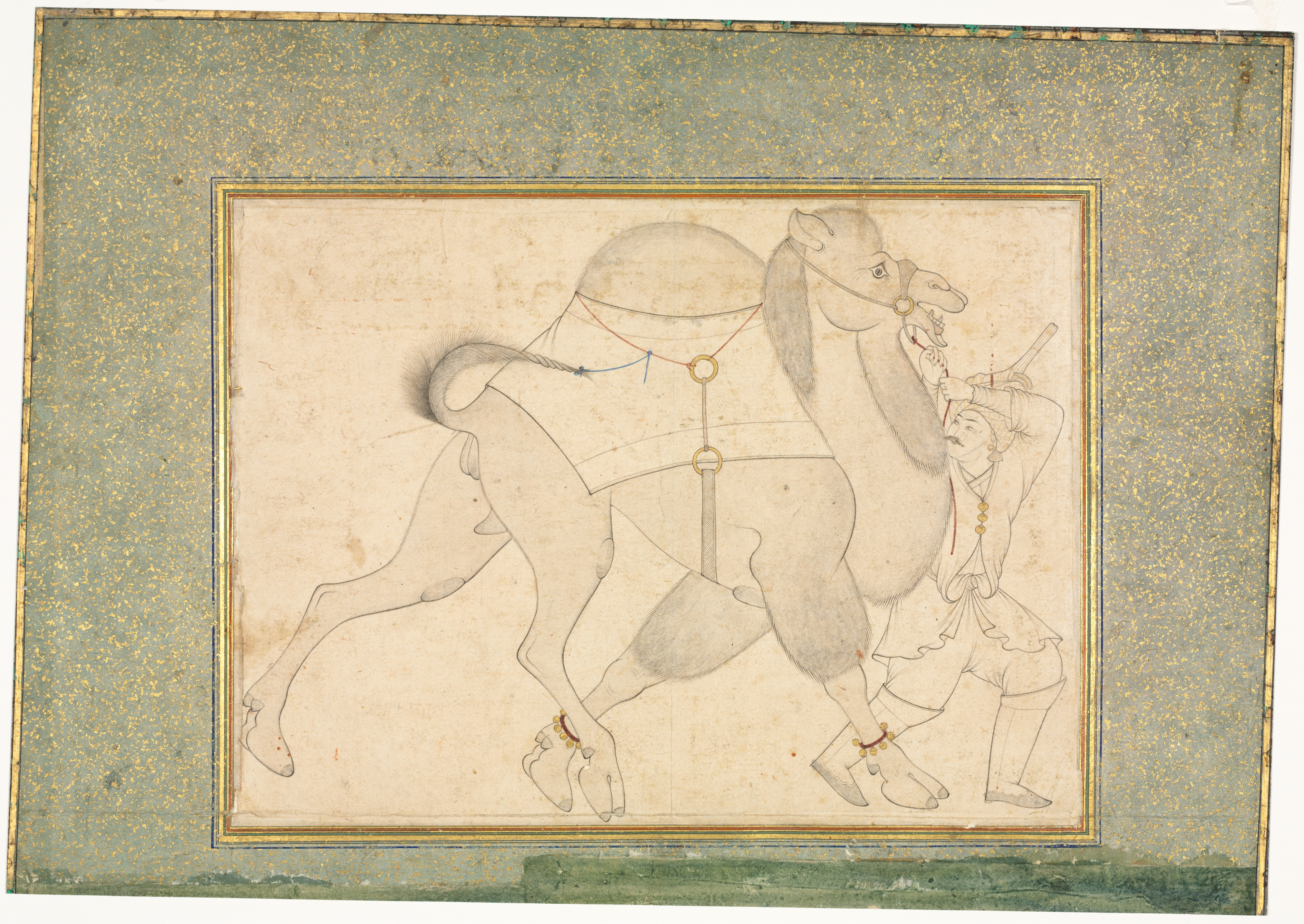 Camel and Groom; Single Page Illustration