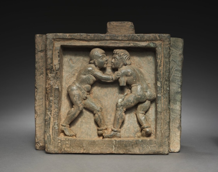 Architectural Bracket with Wrestlers
