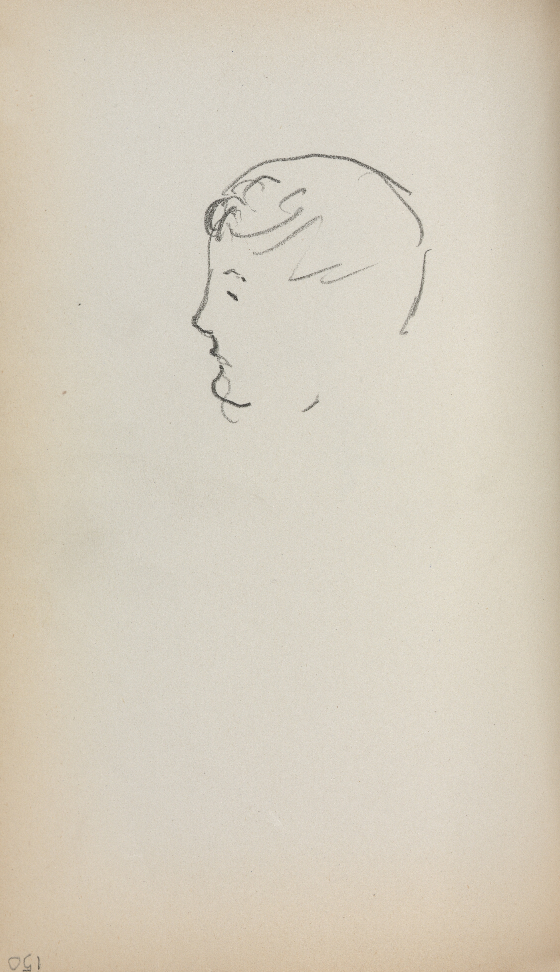 Italian Sketchbook: Head of a Man in Profile (page 150)