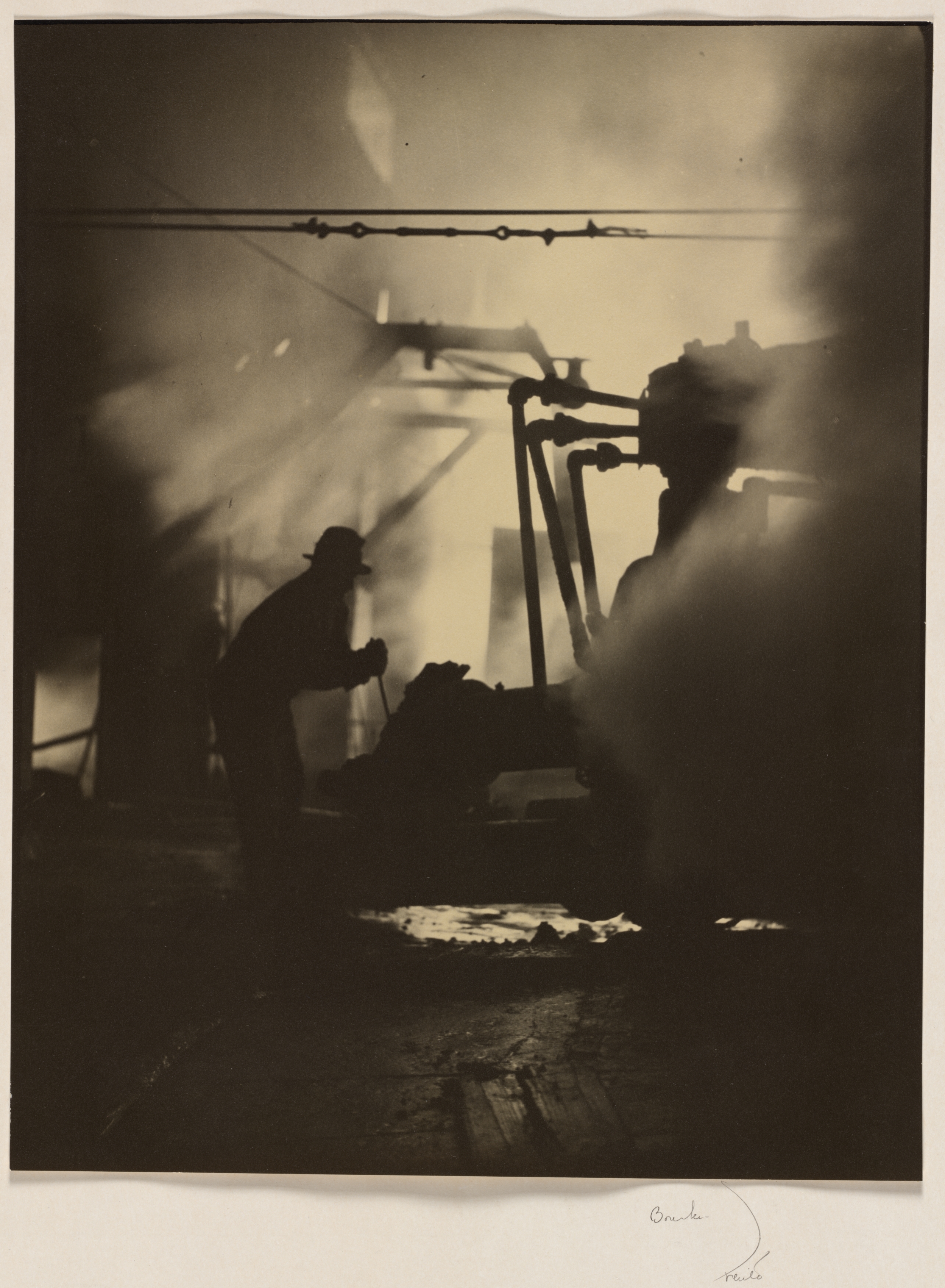 Blast Furnace Operator with "Mud Gun", Otis Steel Co., Cleveland