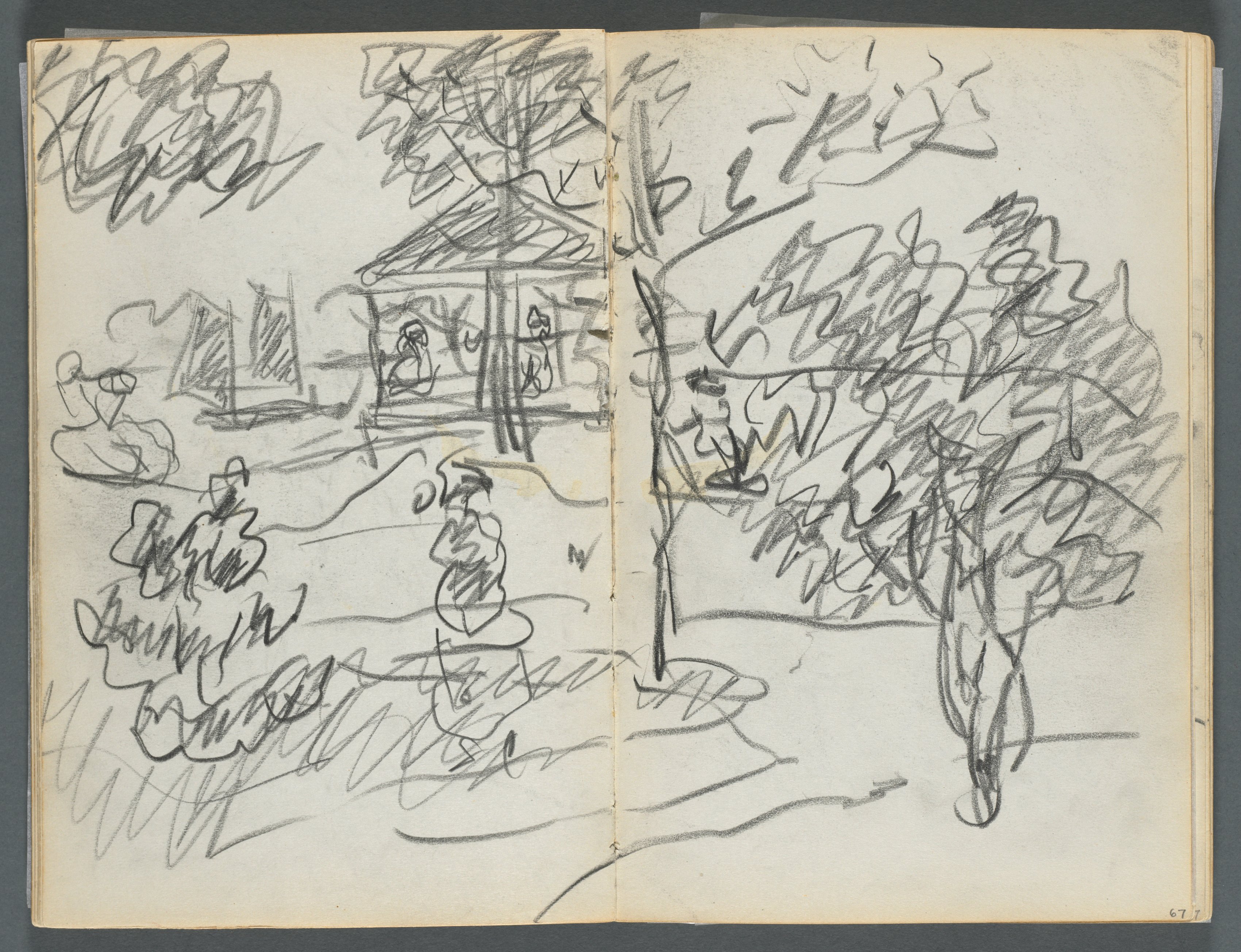 Sketchbook, The Dells, N° 127, page 066 & 67: Landscape