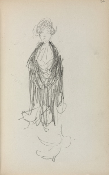 Italian Sketchbook: Standing Woman with Shawl (page 54)