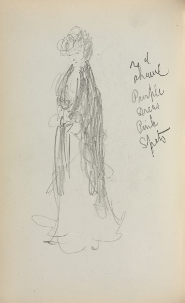 Italian Sketchbook: Standing Woman with Shawl (page 53)