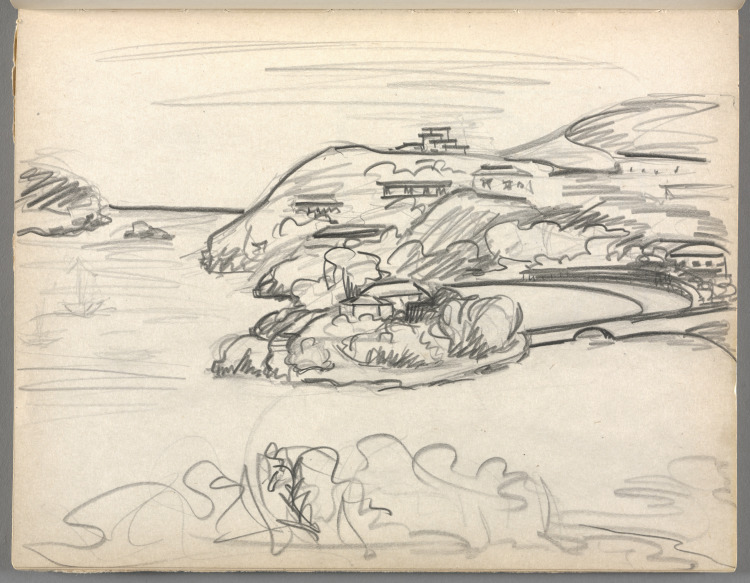 "Sketch for a Morning Beach Acapulco": from Sketchbook No. 6, page 115