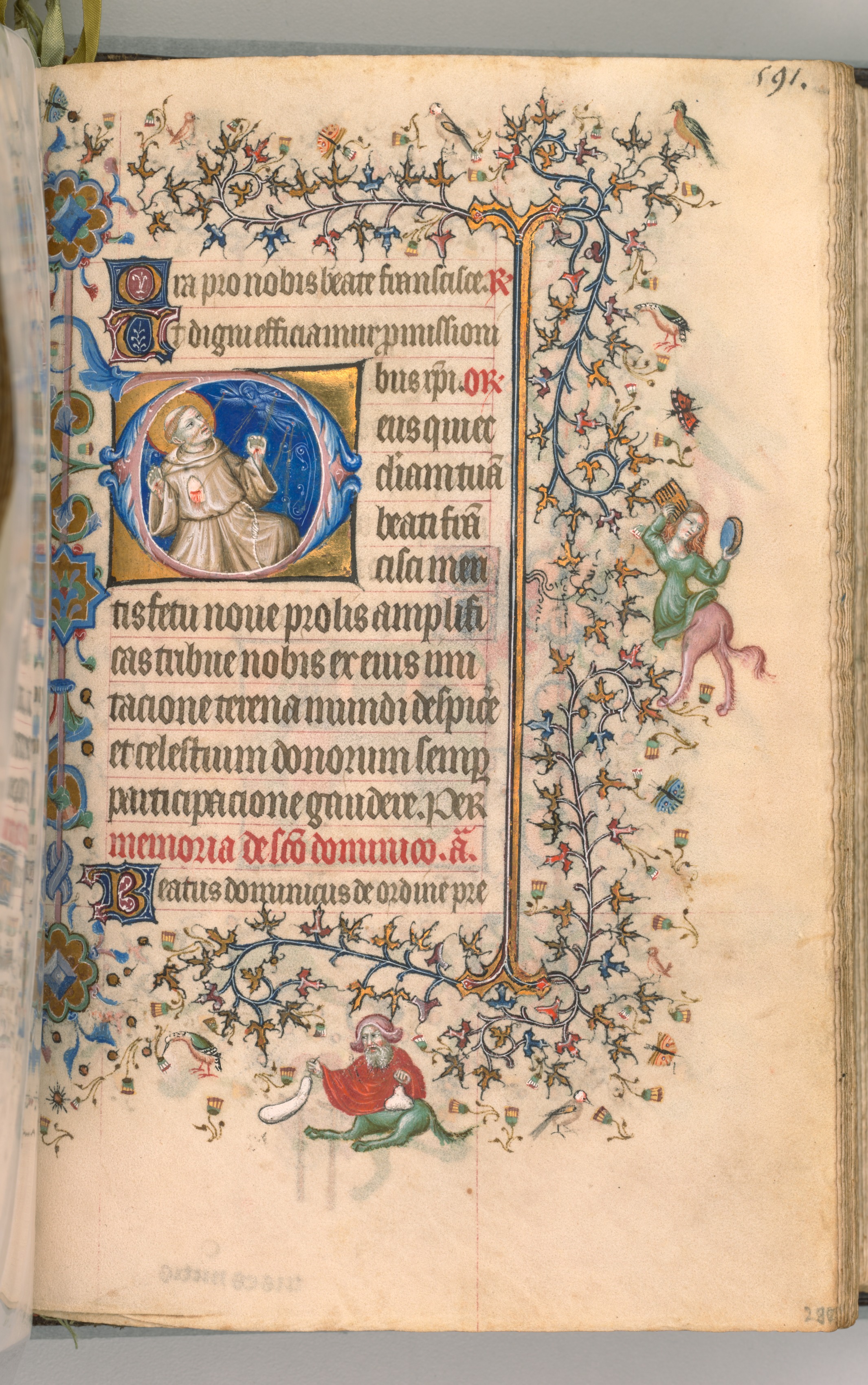 Hours of Charles the Noble, King of Navarre (1361-1425): fol. 290r, St. Francis