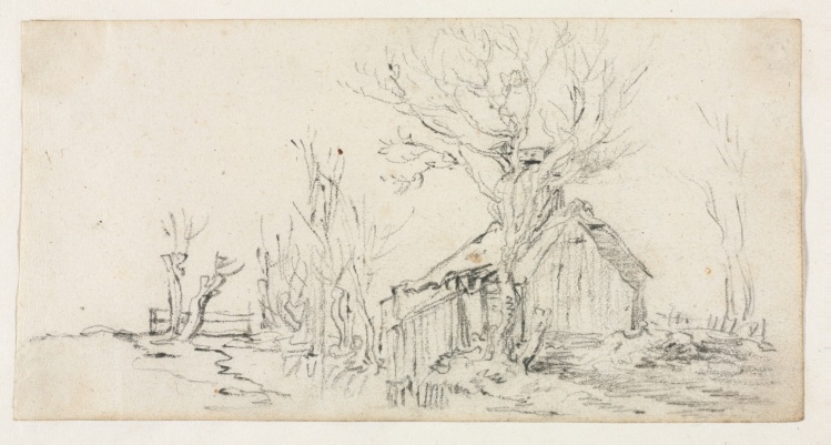 Sketch of Landscape with Cottage