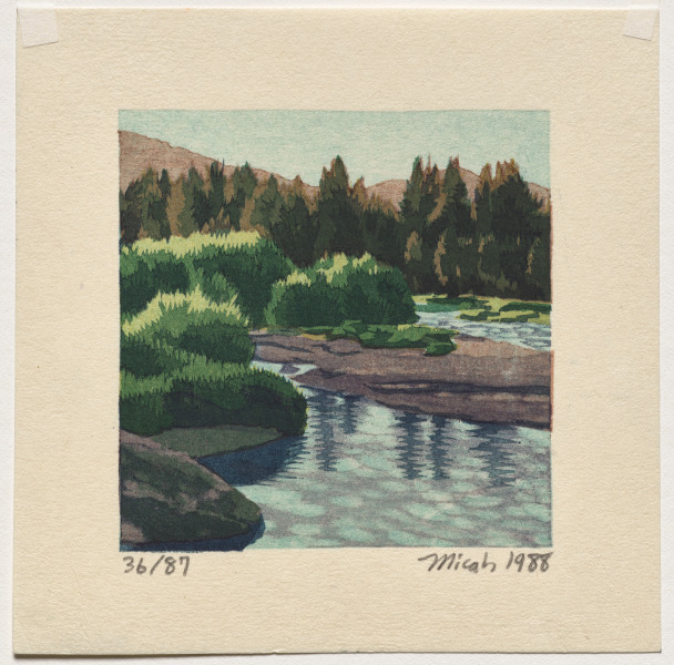 Tuolumne (Yosemite Book I): A Suite of Five Color Woodblock Prints: Morning, Tuolumne River