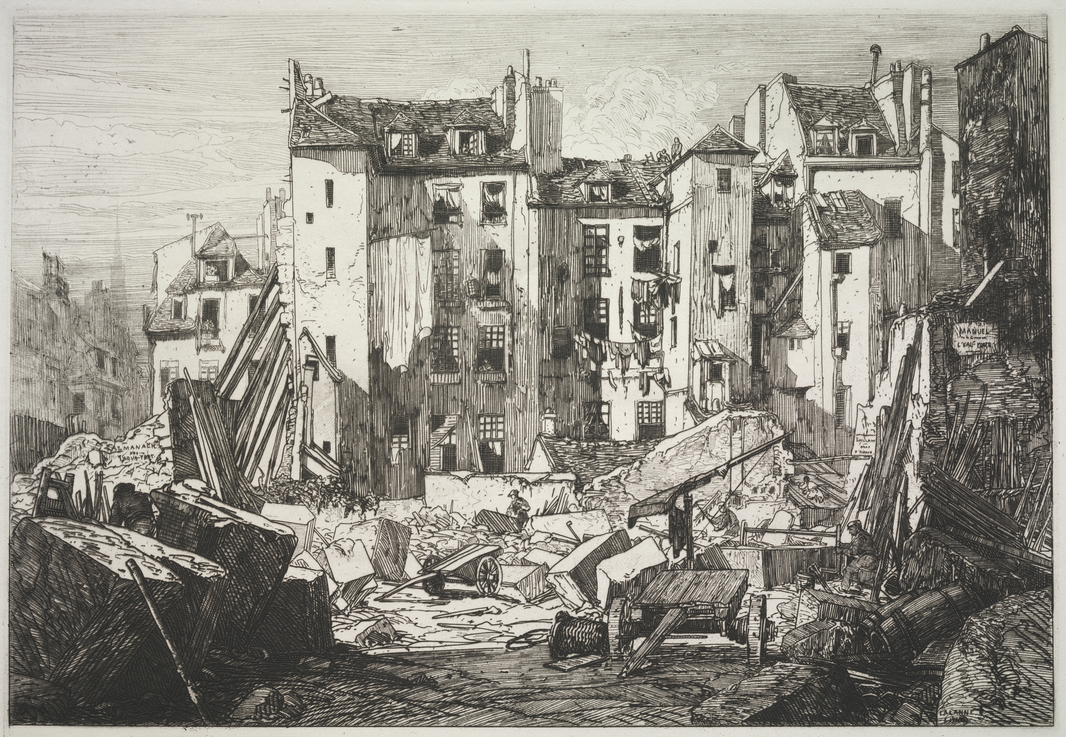 Demolition for the Openning of the Rue des Écoles