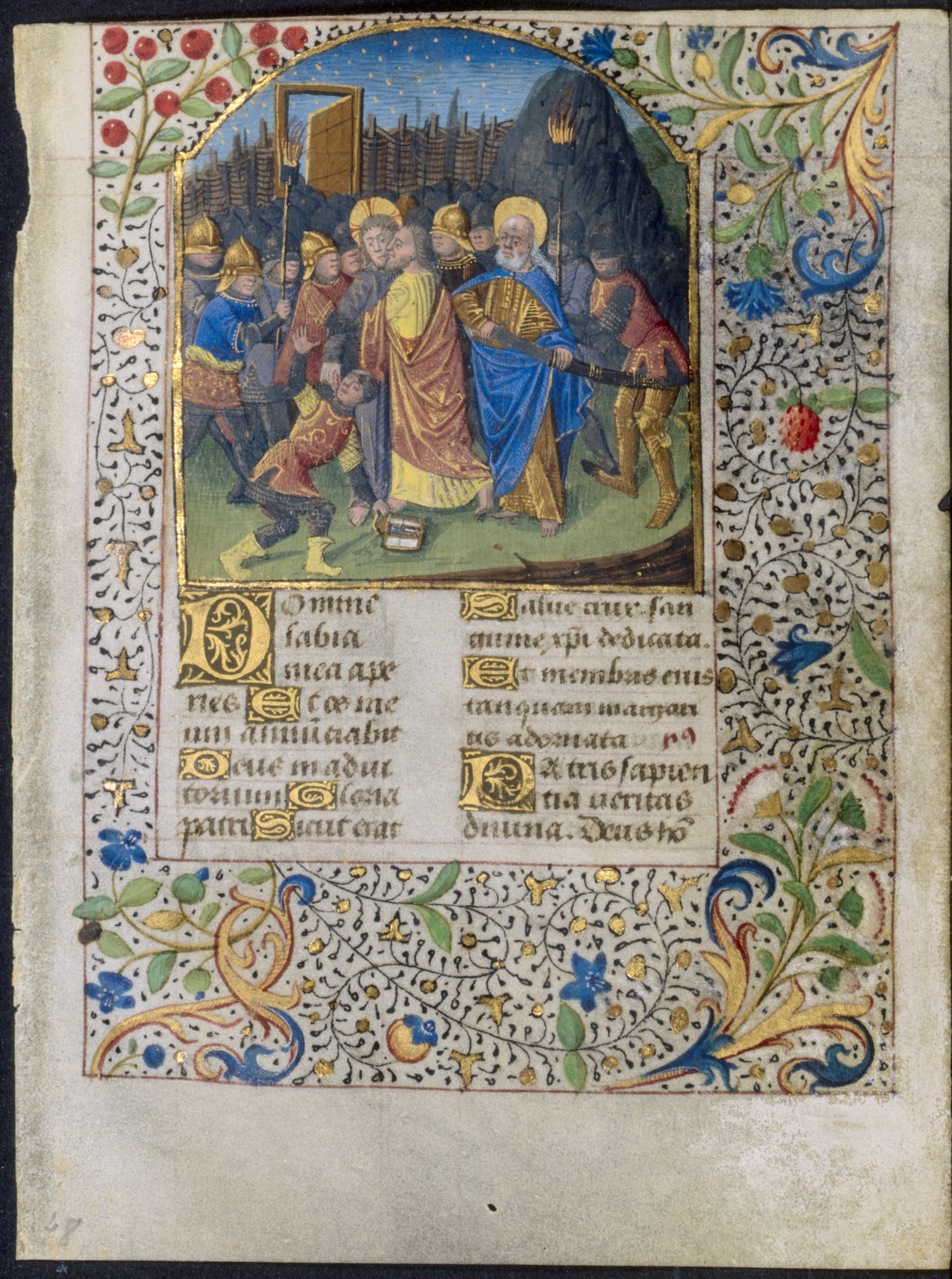 Leaf from a Book of Hours: The Betrayal of Christ