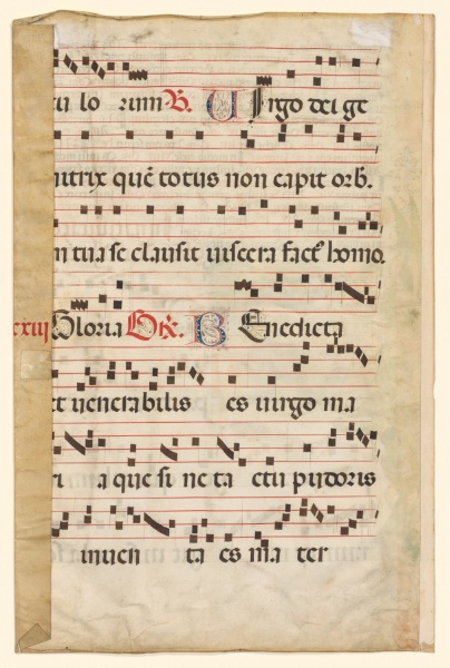 Leaf from a Gradual with Music (verso)