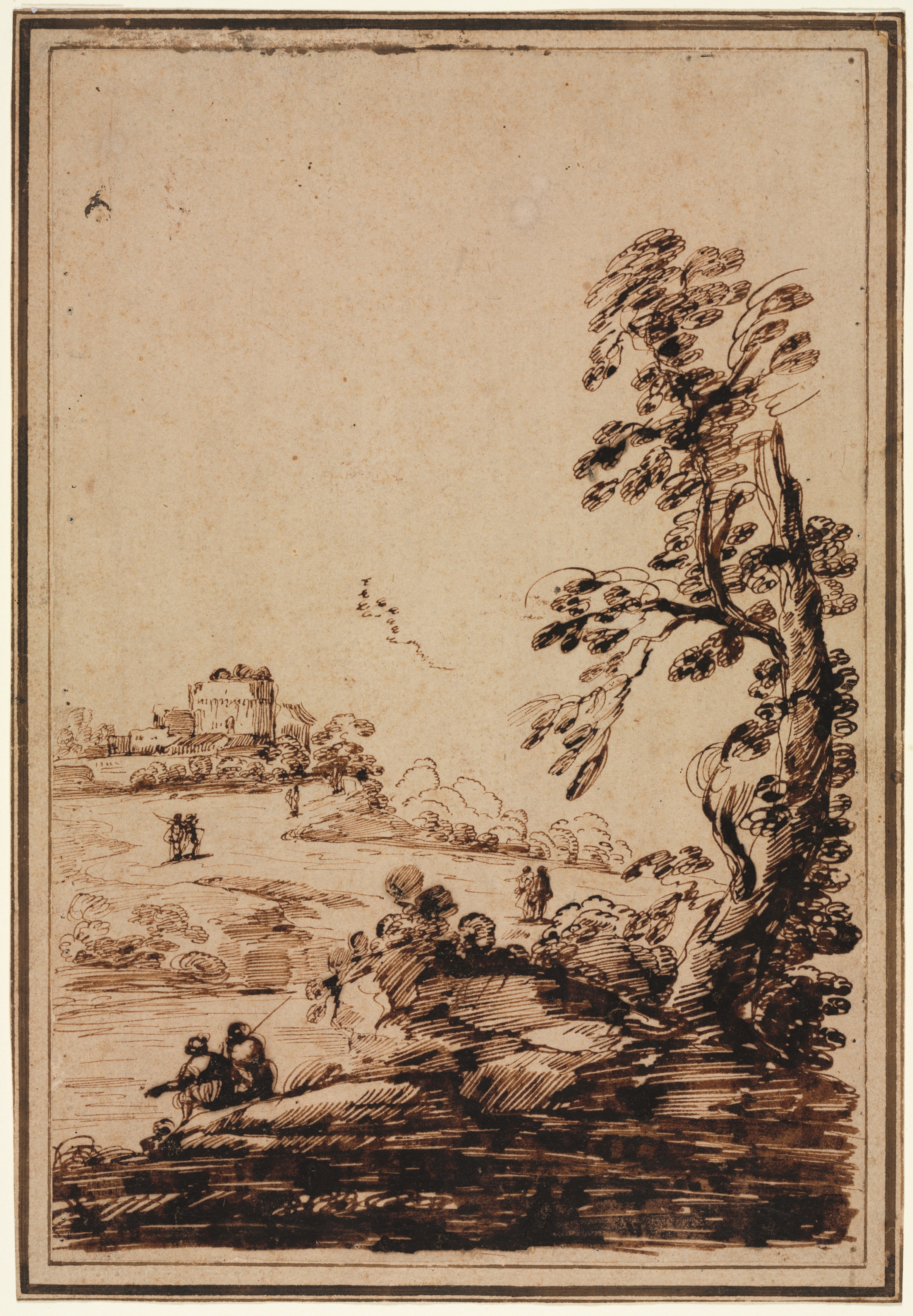 Landscape with Small Group of Buildings