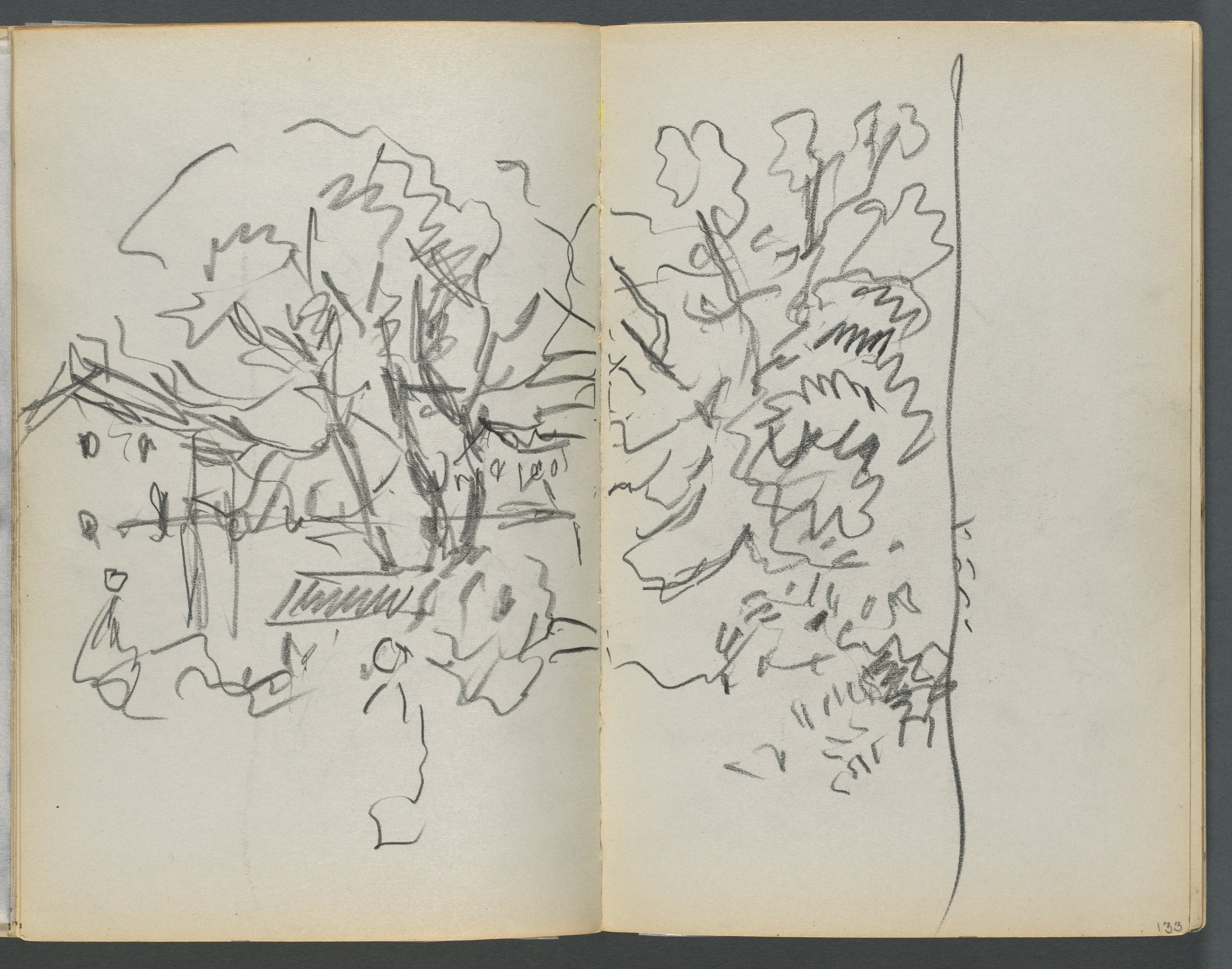 Sketchbook, The Dells, N° 127, page 132 & 133: Landscape