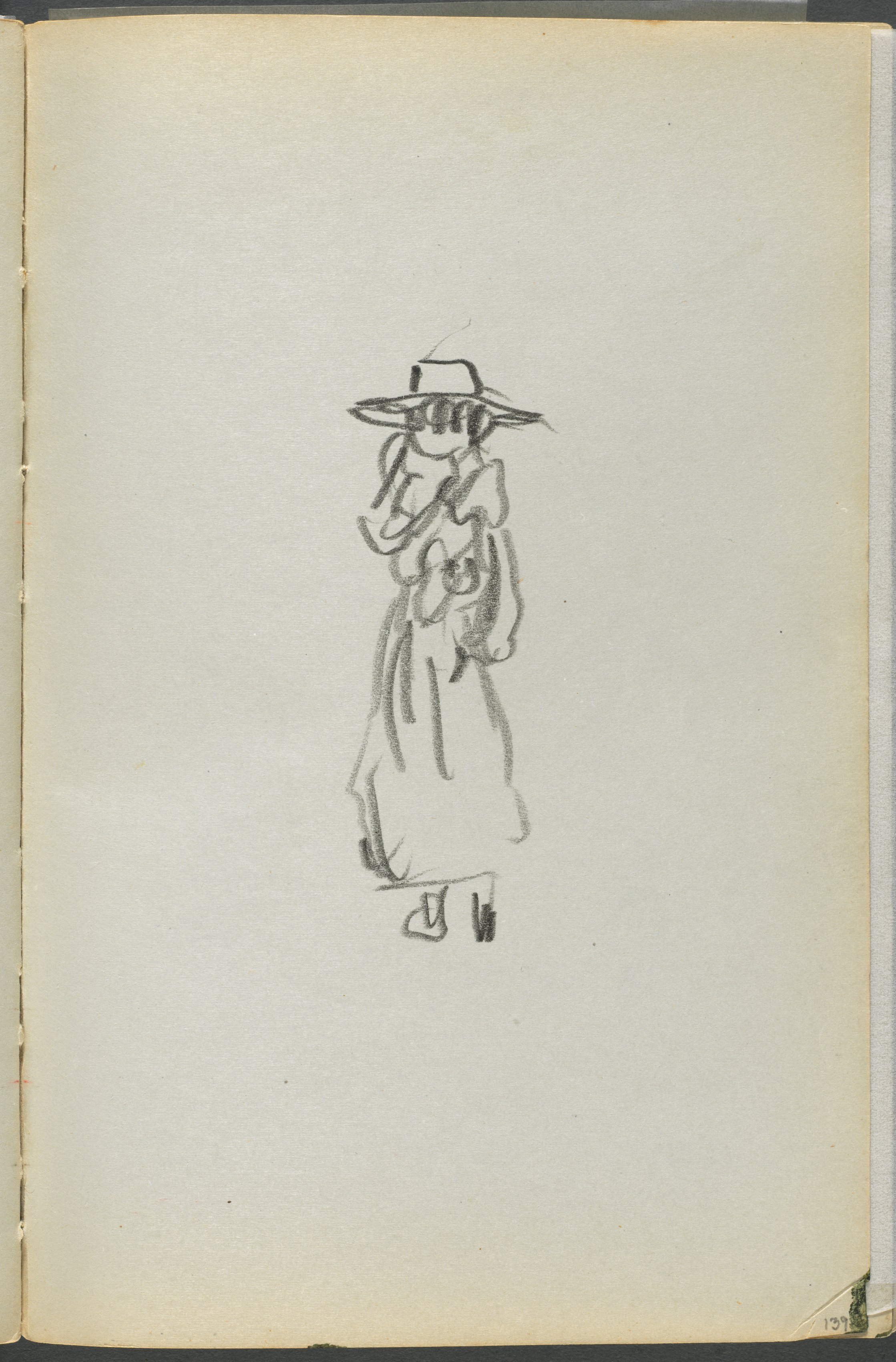 Sketchbook, The Dells, N° 127, page 139: Standing Figure 