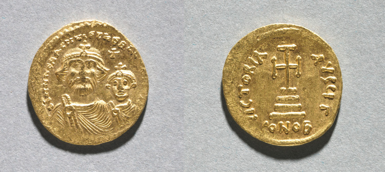 Solidus with Heraclius and his Son Heraclius Constantine 