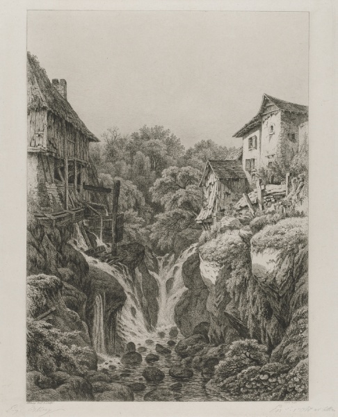 The Mill and Waterfall of Grésy near Aix-les-Bains 