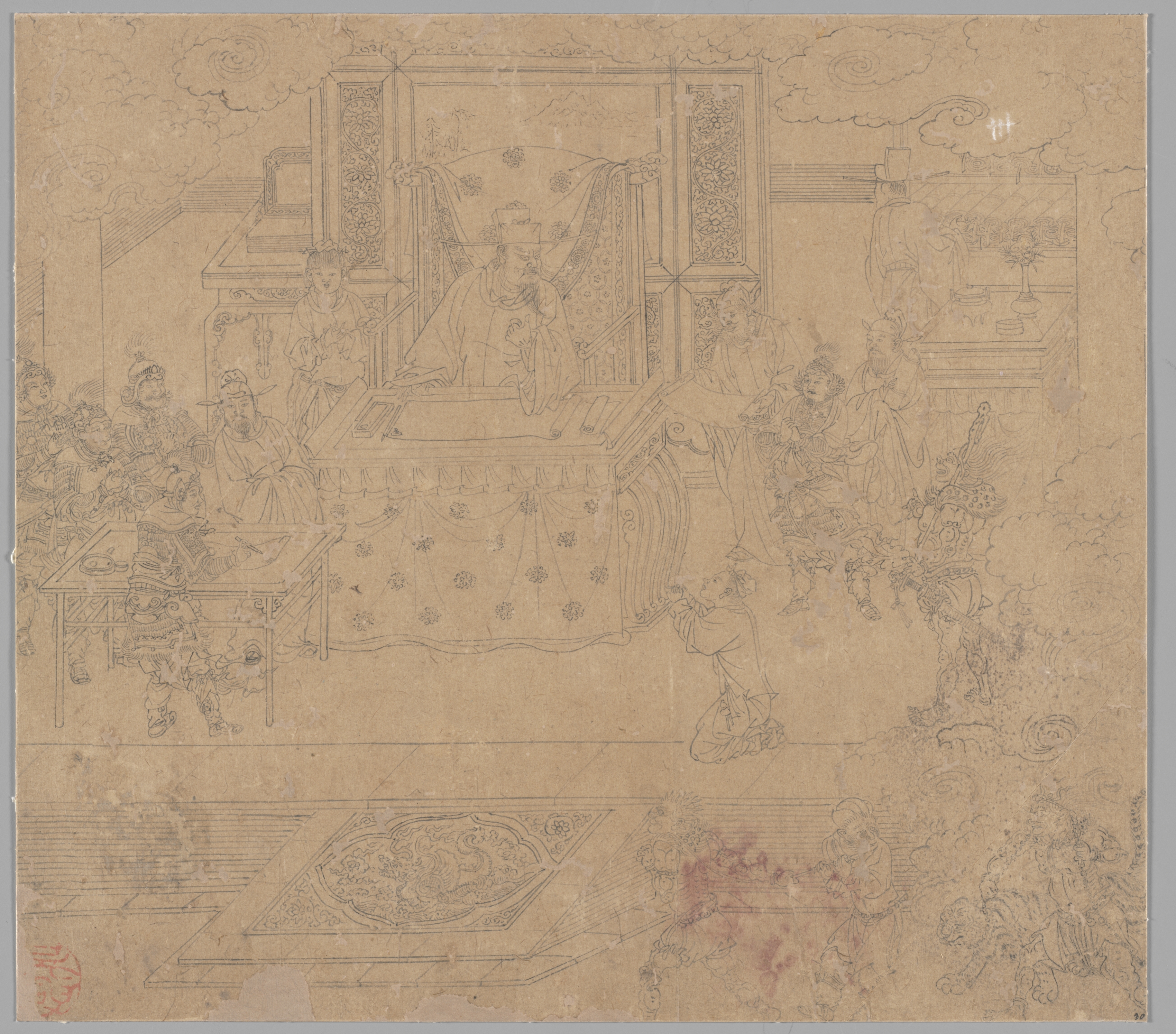 Album of Daoist and Buddhist Themes: Kings of Hells: Leaf 30