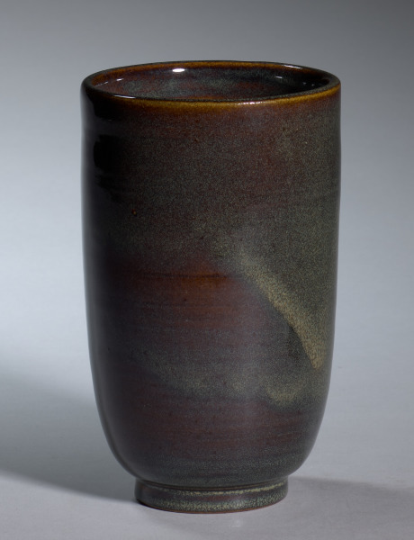 Brown Cylindrical Vase