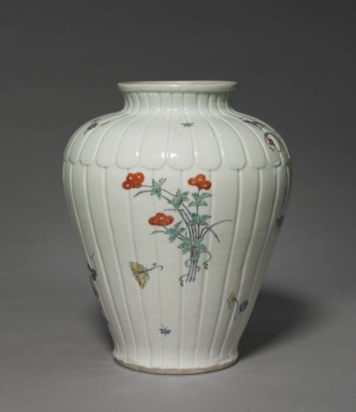 Vase with Floral, Insect, Bird, and Chinese Designs: Kakiemon Type