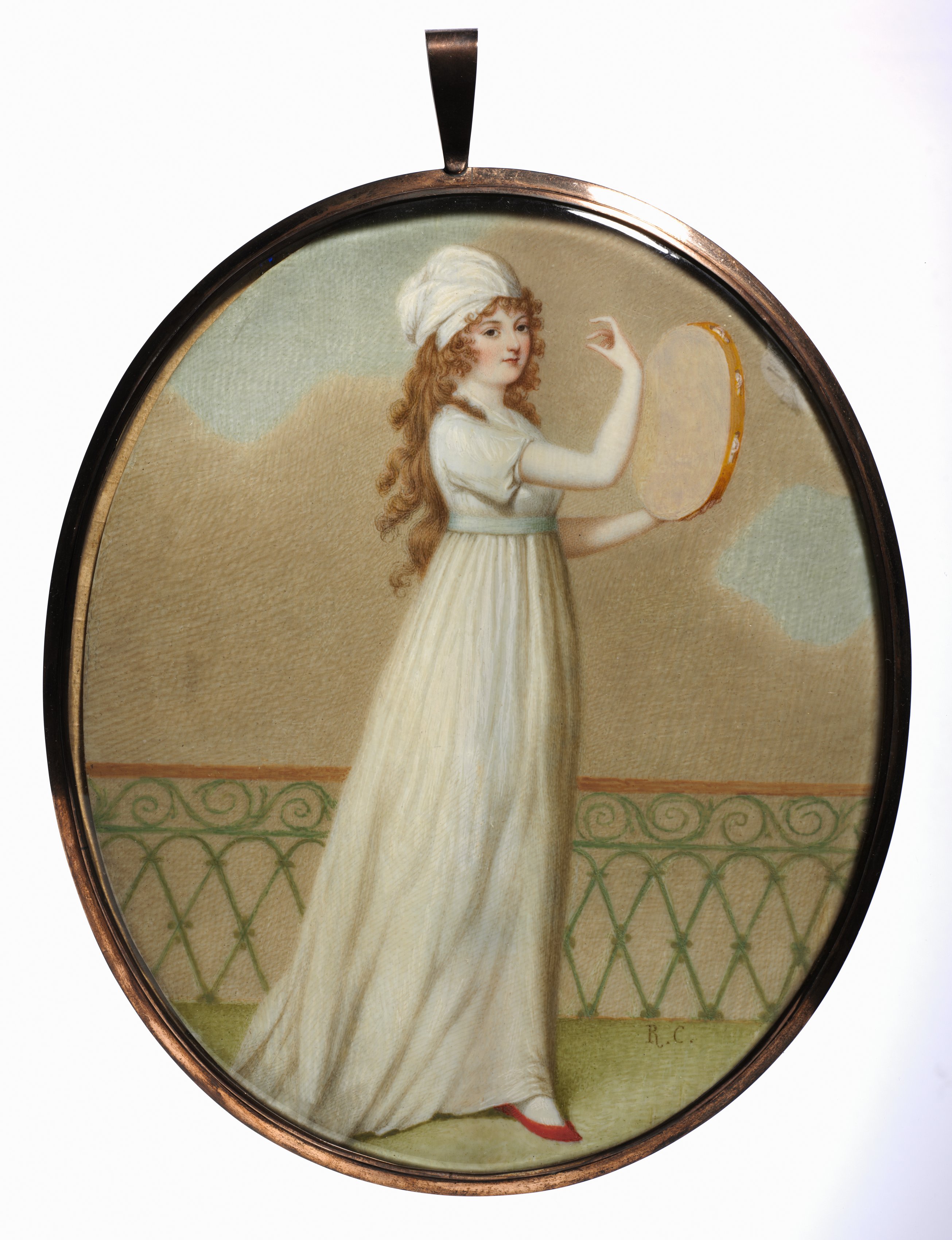 Woman with a Tambourine, in Neoclassical Costume