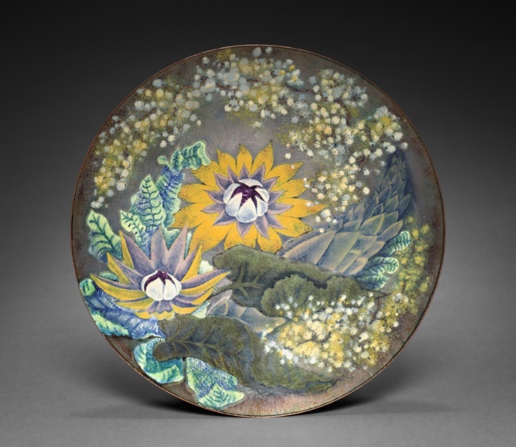 Plate:  Mimosa and Lotus