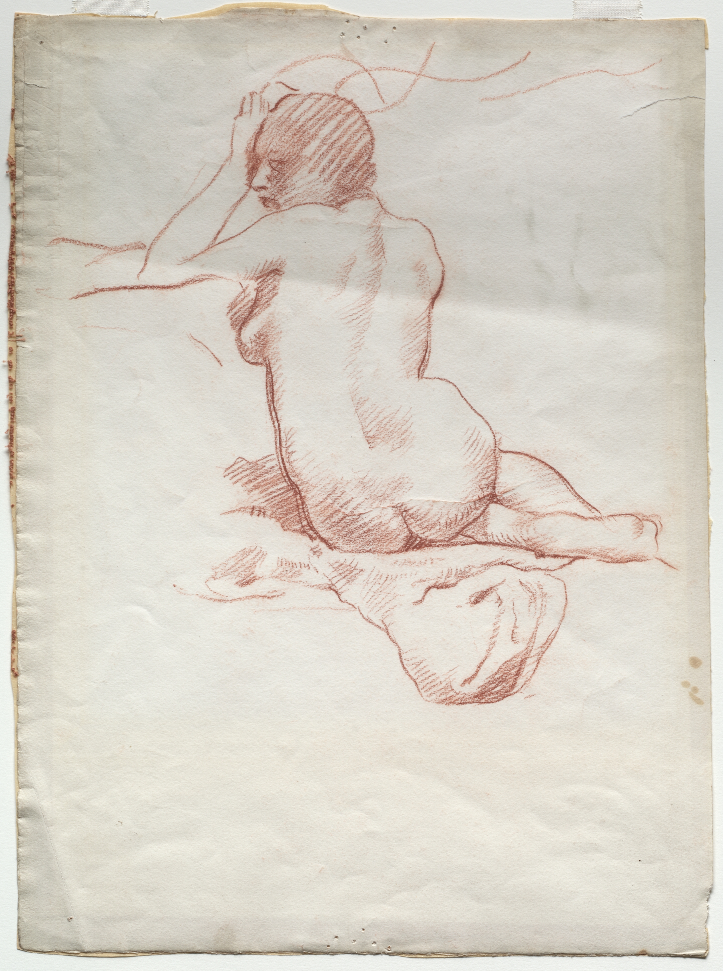 Seated Female Nude from the Rear