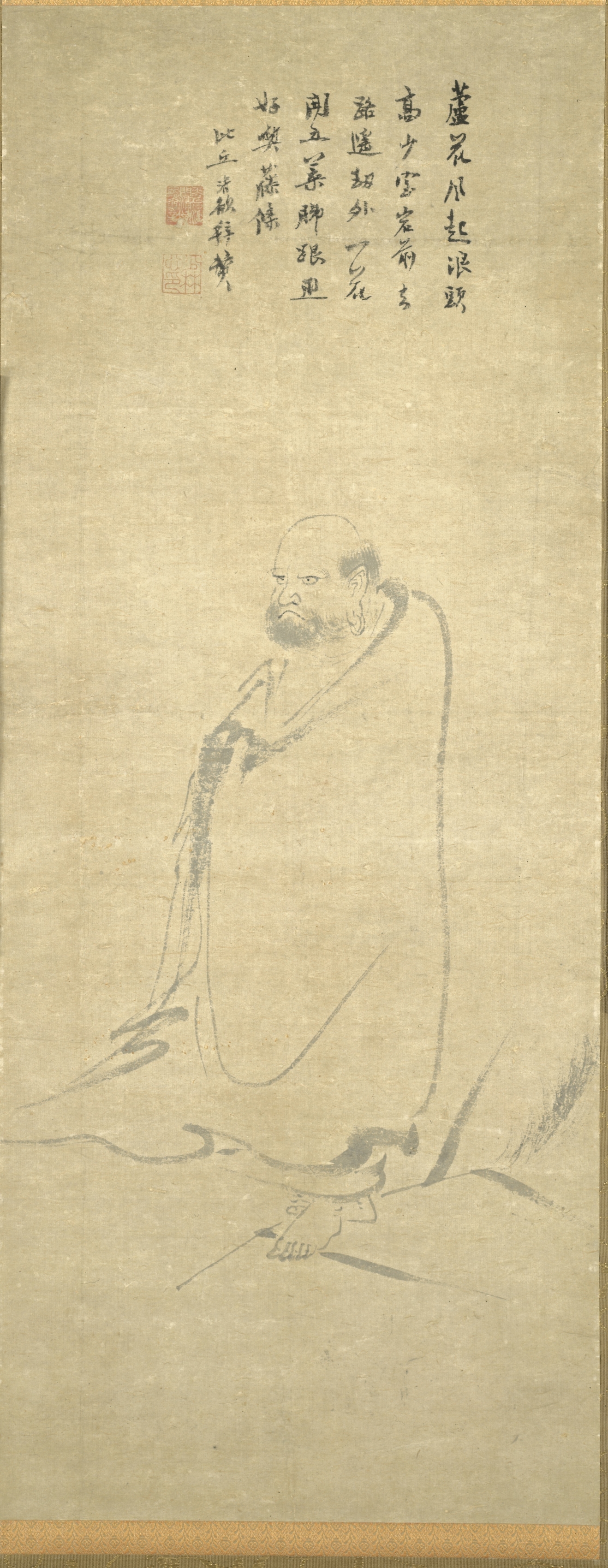 Bodhidharma Crossing the Yangzi on a Reed
