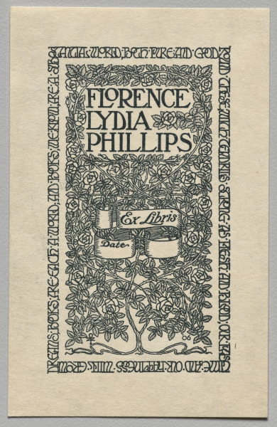 Bookplate: Florence Lydia Phillips