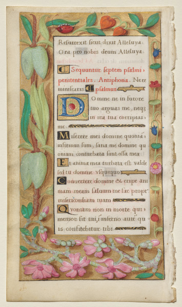 Leaf from a Book of Hours: Penitential Psalms