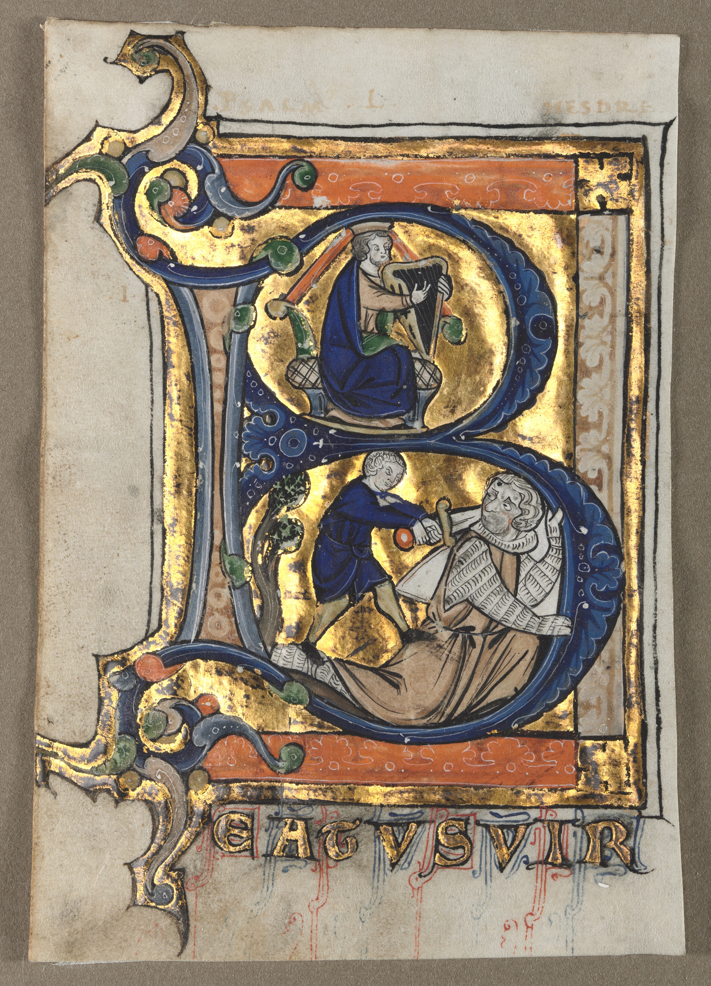 Leaves Excised from a Psalter (seven)