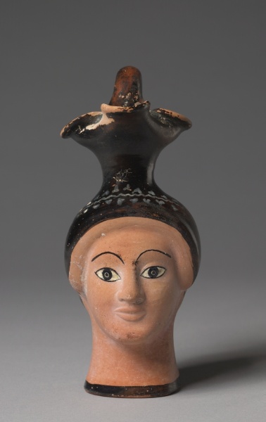 Oinochoe (Wine Jug) in the Form of a Woman's Head