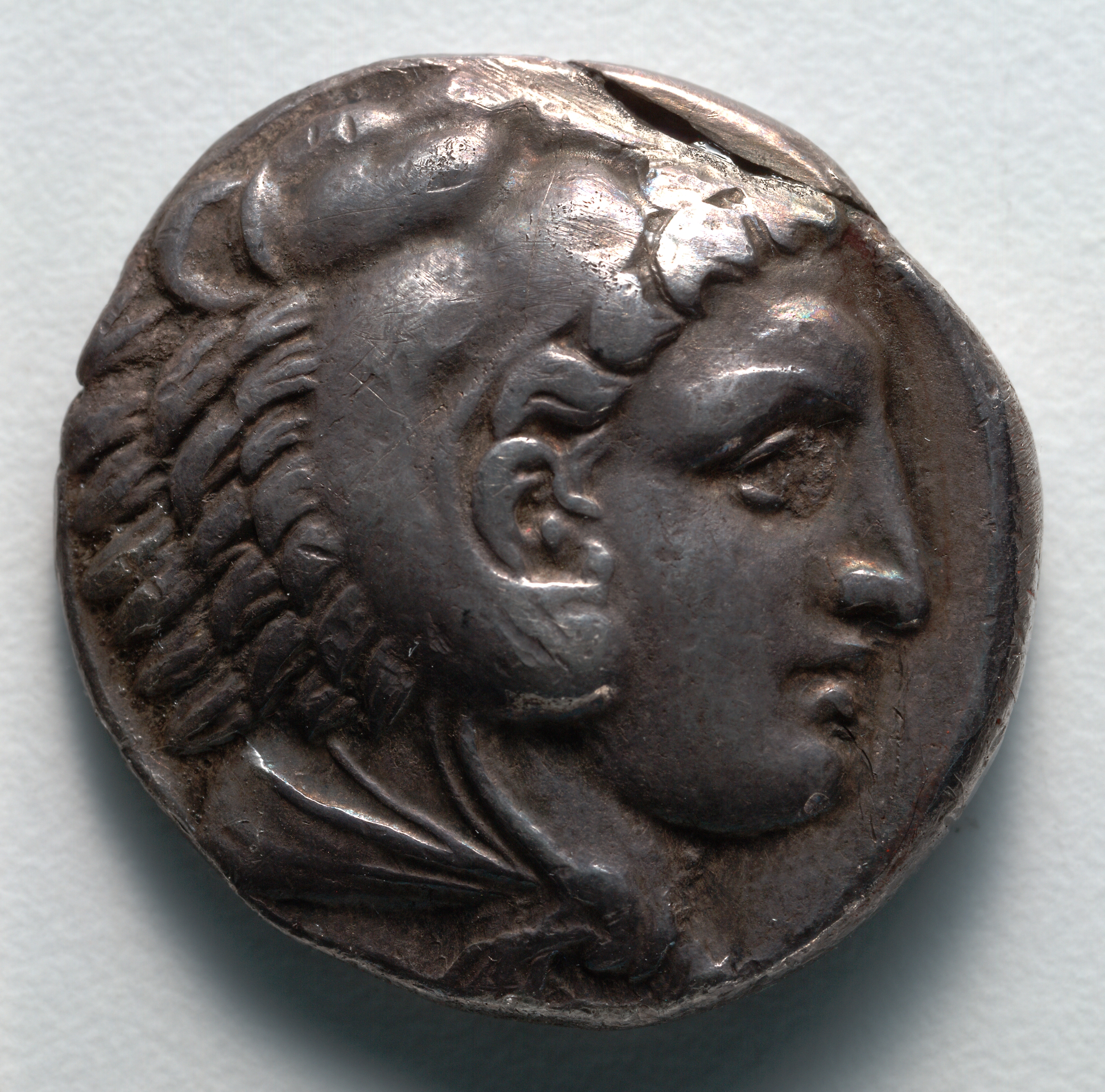 Tetradrachm: Head of Young Herakles (obverse)