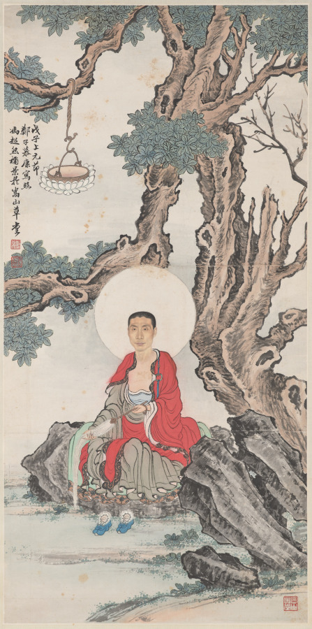 Portrait of a Monk, Feng Chaoran, 1948