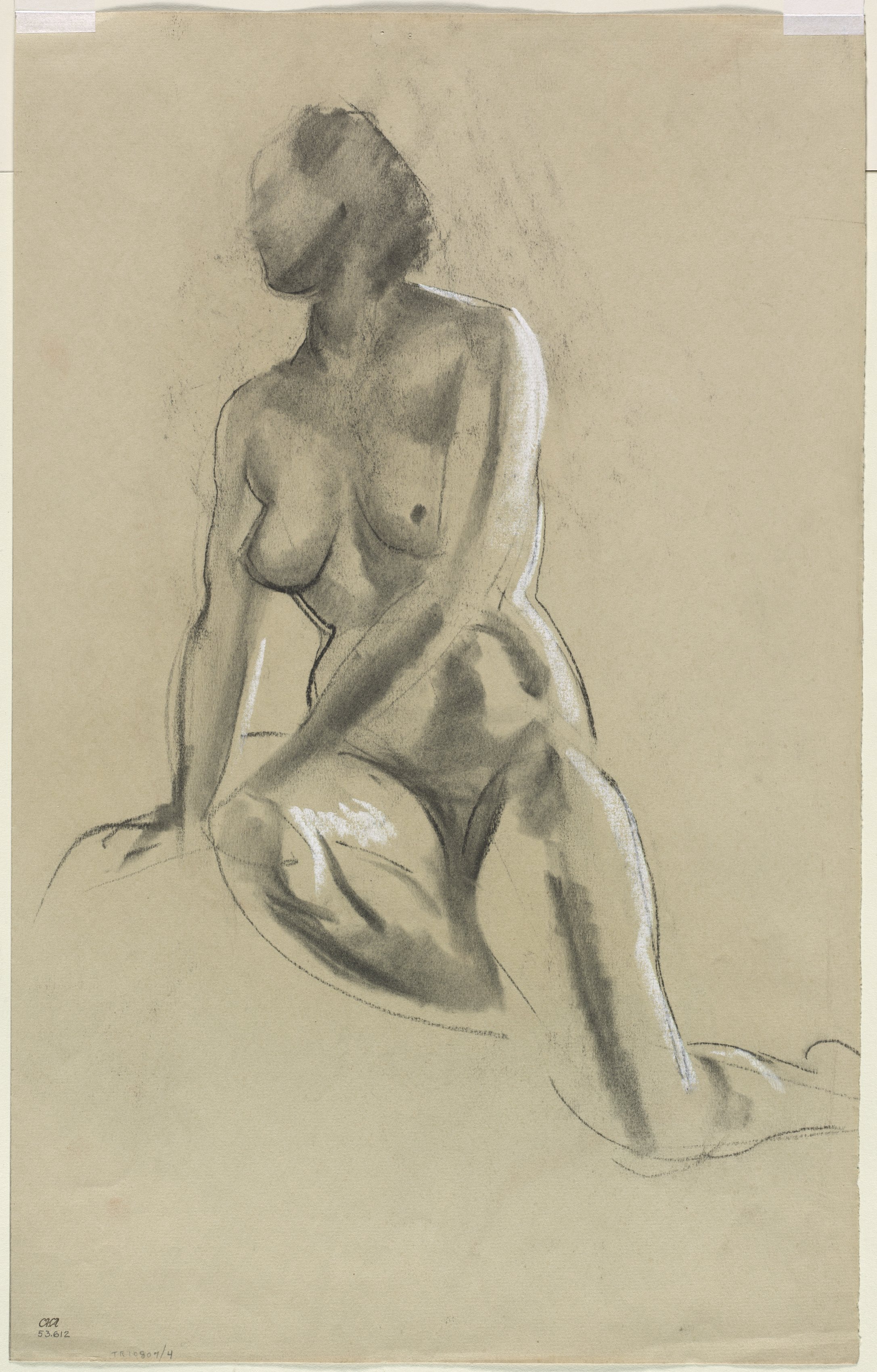 Nude Woman Seated (verso)