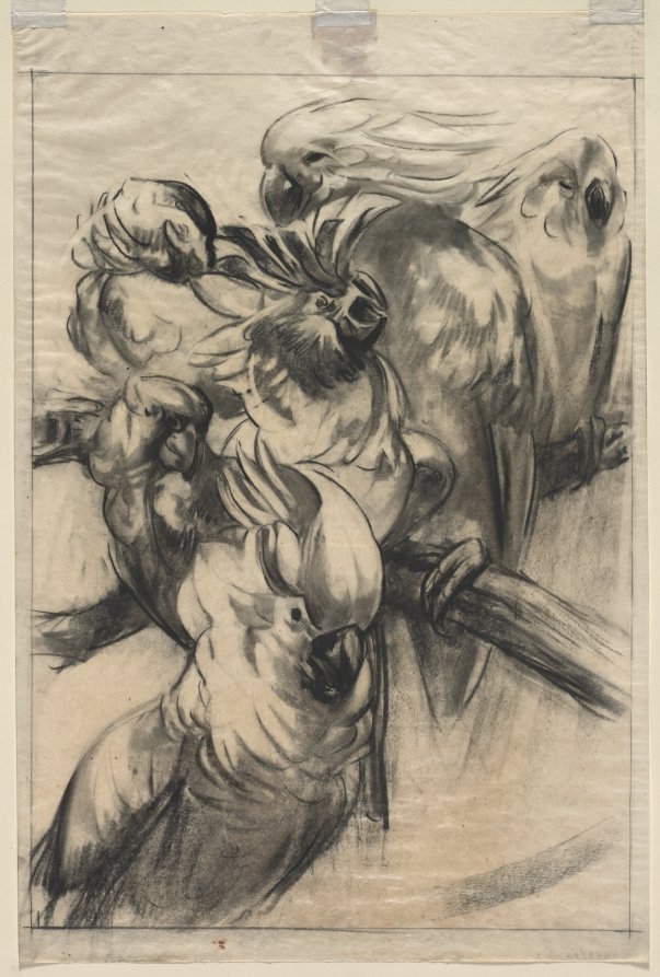 Study for "In the Parrot Cage", Henry Keller, 1938