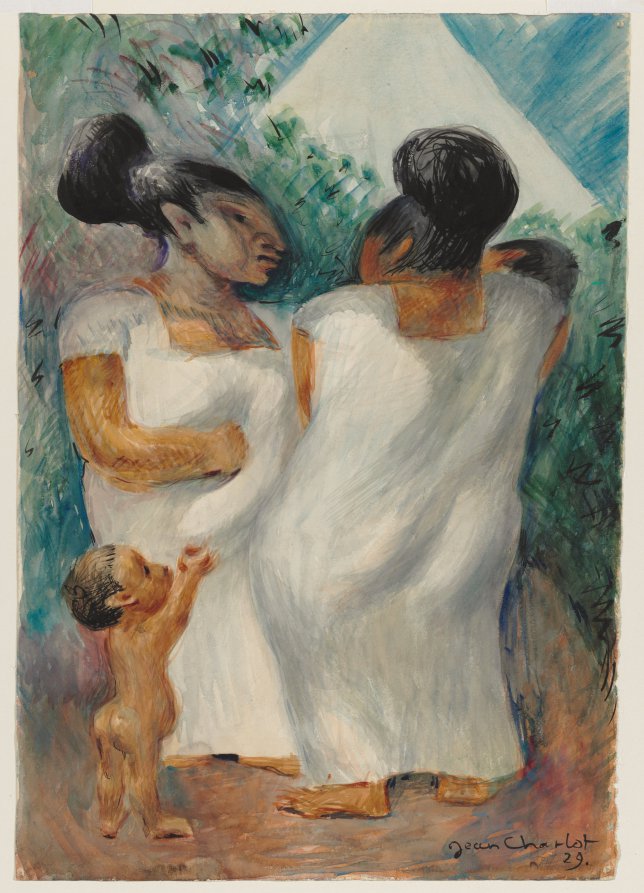 Two Women Standing, Jean Charlot, 1929
