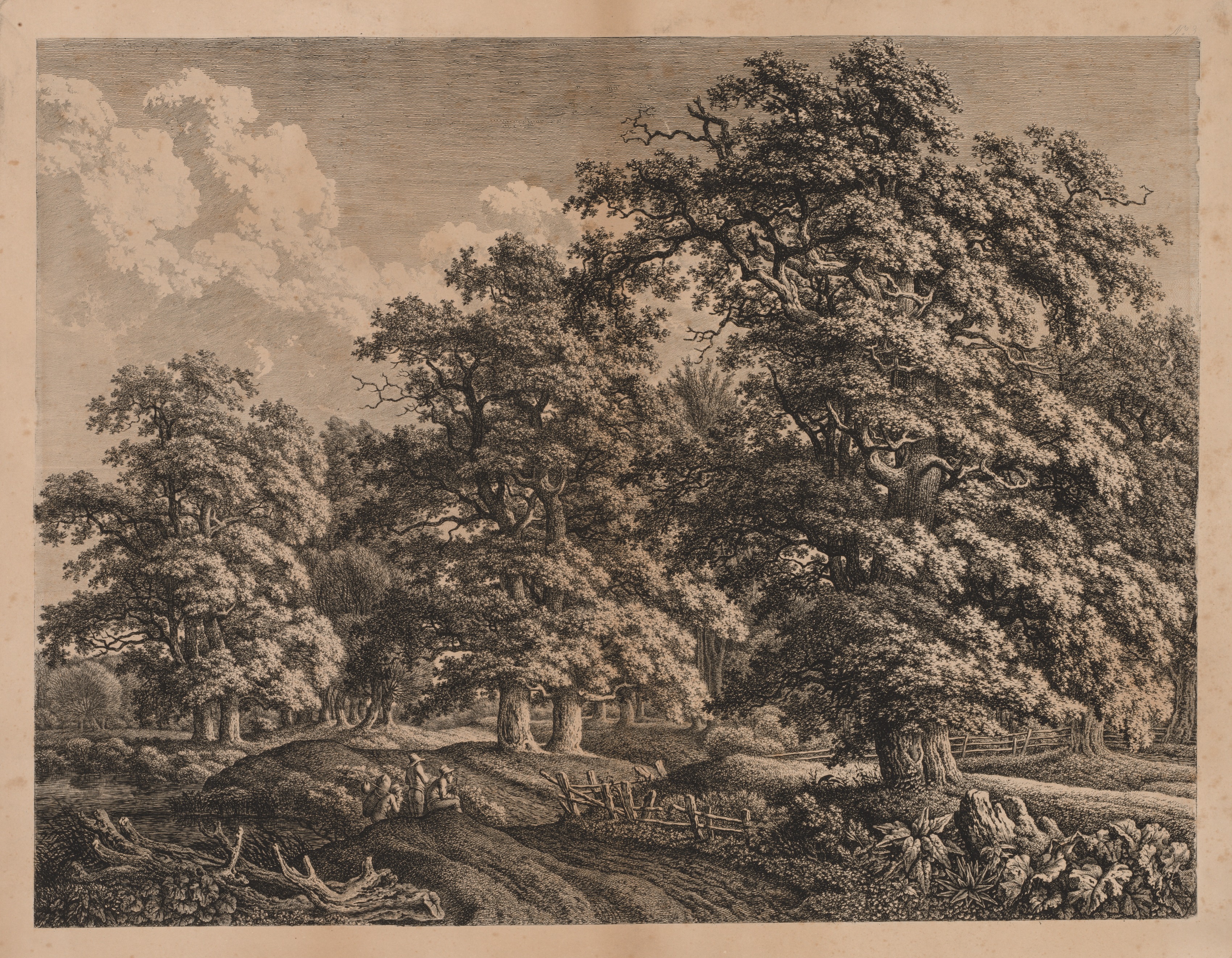 Landscape and Three Figures