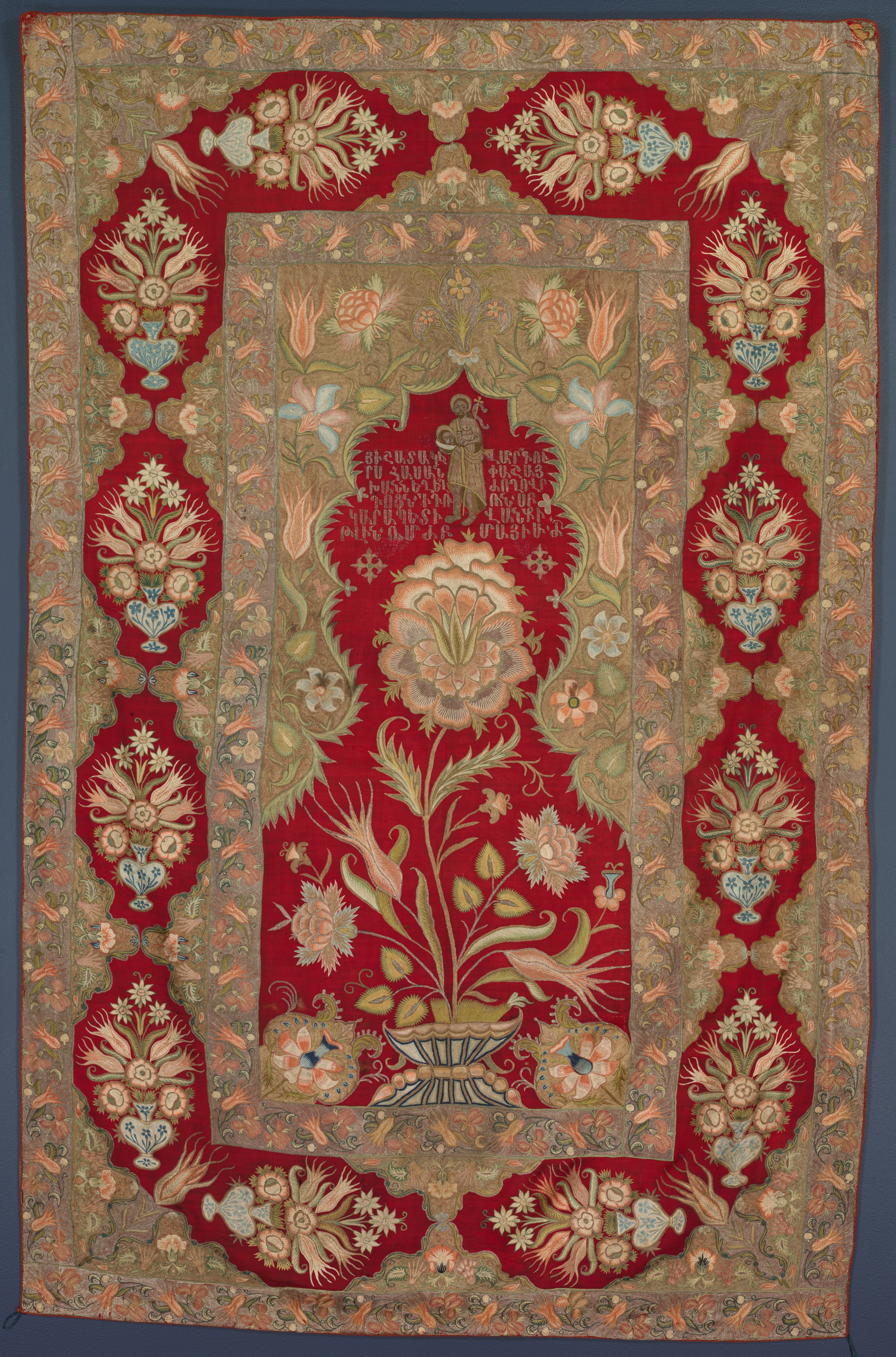 Embroidered Armenian liturgical curtain