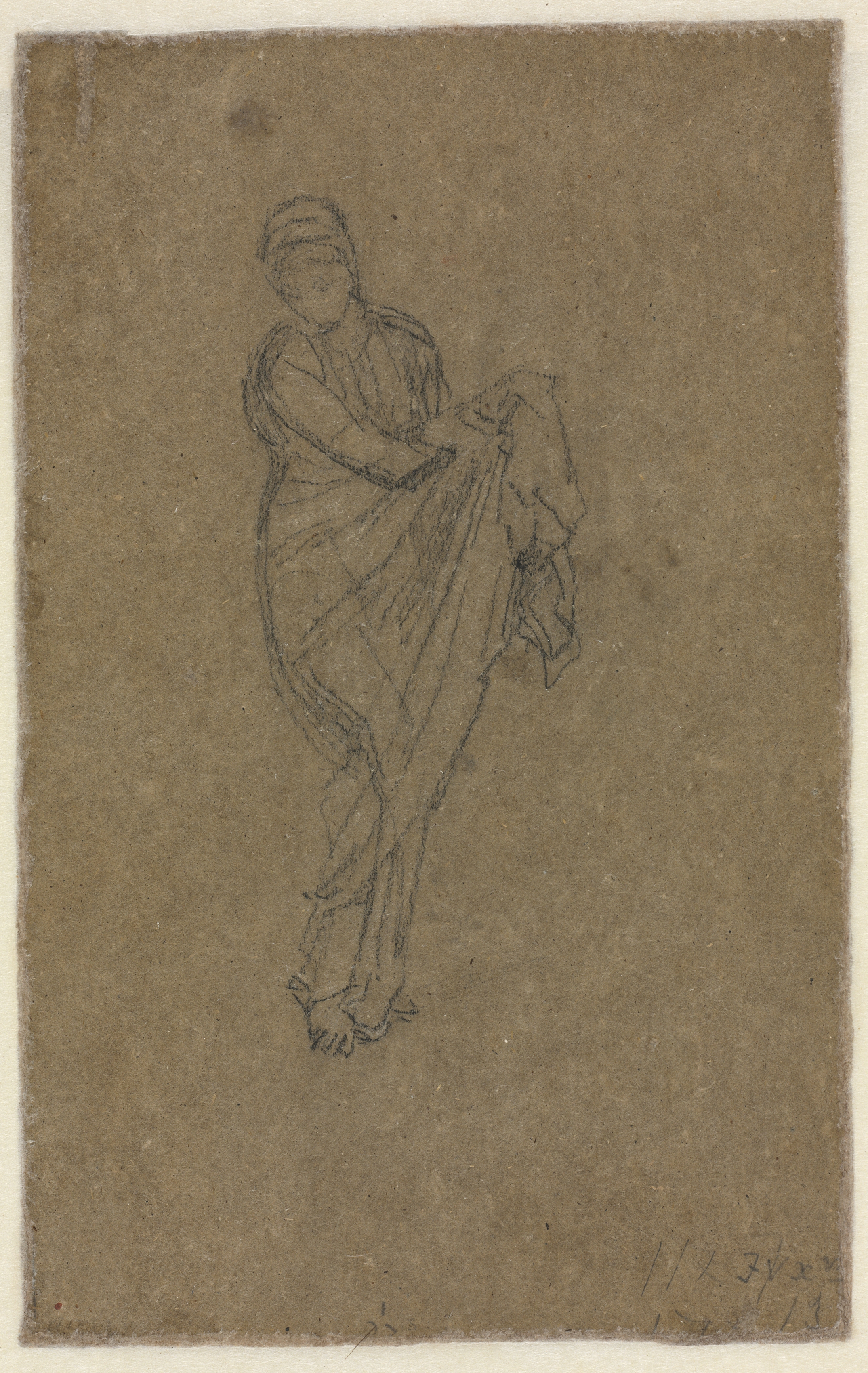 Standing Woman Holding Up Her Dress (verso)