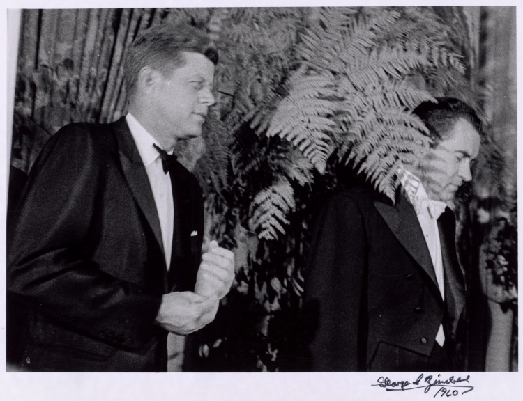 Kennedy and Nixon in the Palms (Cardinal Spellman Dinner), New York City